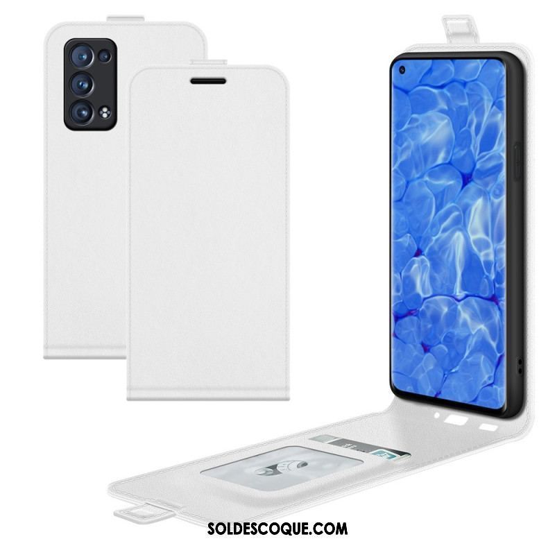 Housse Oppo Reno 6 Pro 5G Classique Texture Litchi Fermeture Verticale