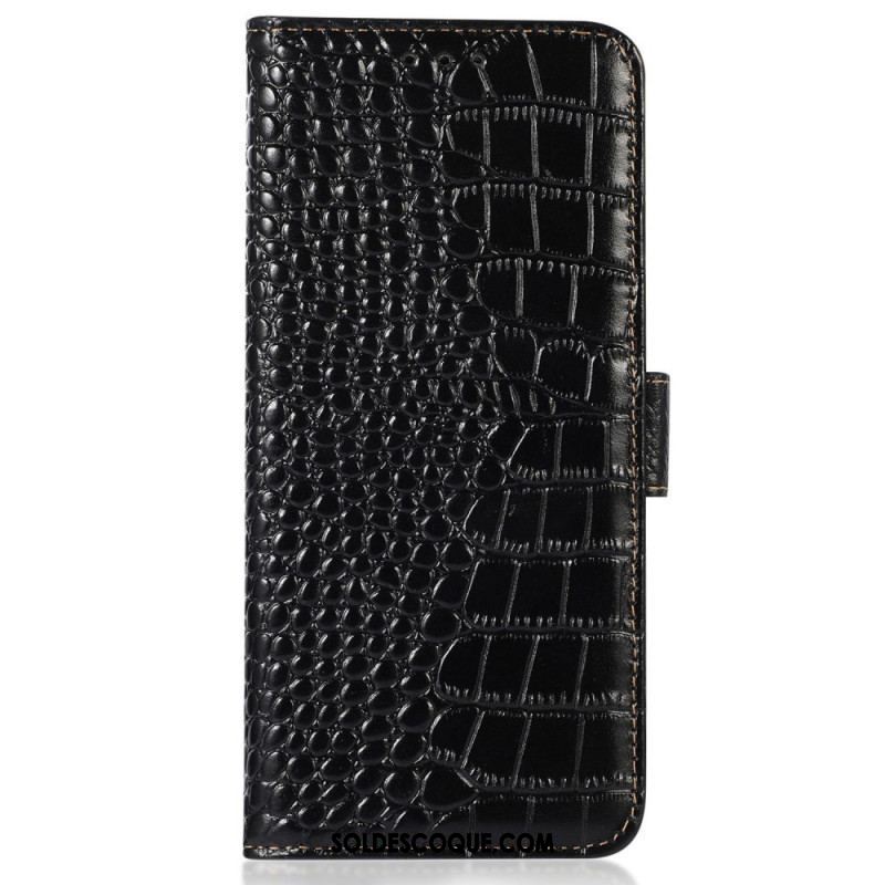 Housse Oppo Reno 8 Pro Style Crocodile RFID