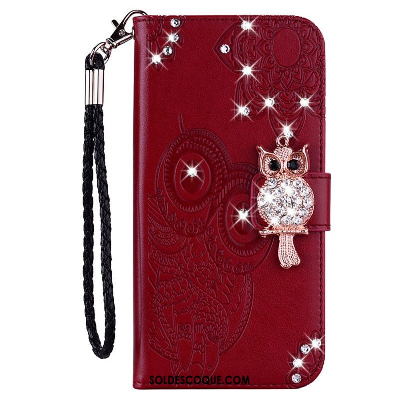 Housse Samsung Galaxy A13 5G / A04s Hibou Mandala et Breloque