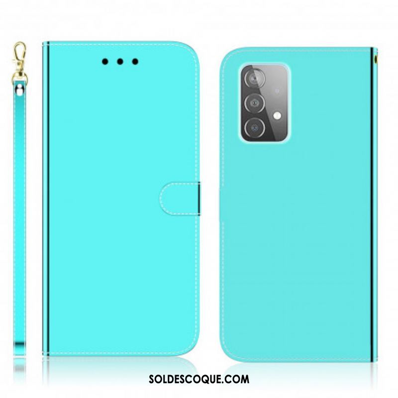 Housse Samsung Galaxy A52 4G / A52 5G / A52s 5G Simili Cuir Couverture Miroir