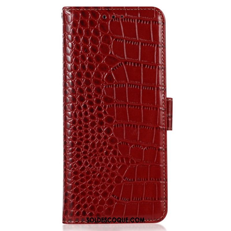 Housse Samsung Galaxy M13 Style Crocodile RFID