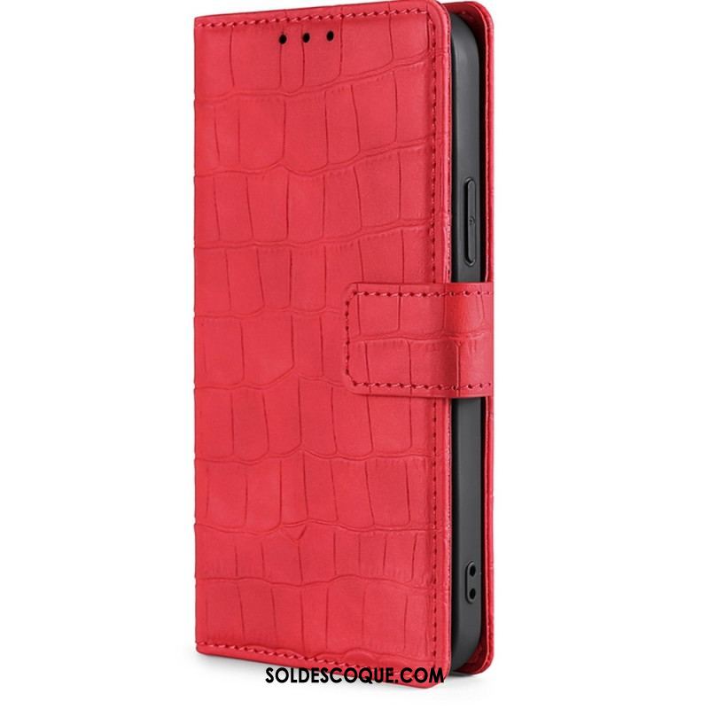 Housse Samsung Galaxy M13 Style Peau de Crocodile