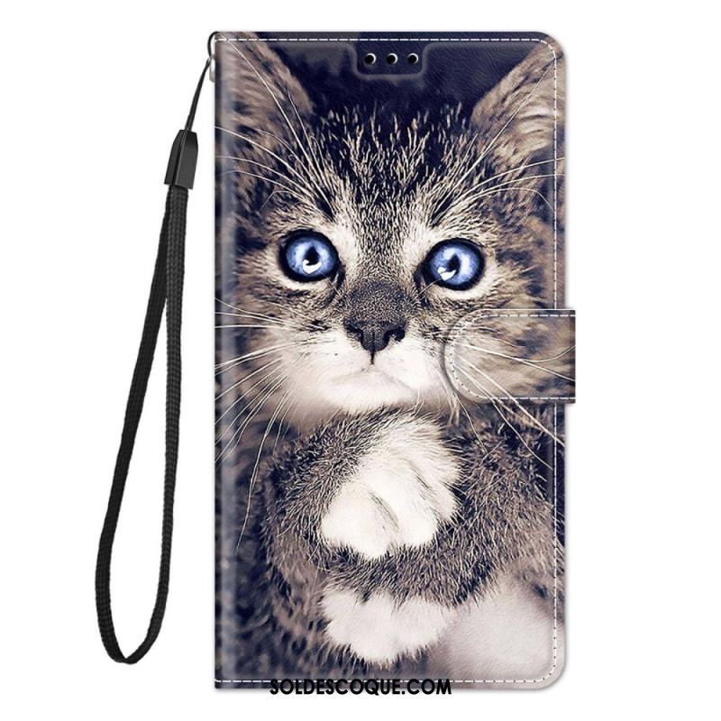 Housse Samsung Galaxy M23 5G Fan des Chats à Lanière