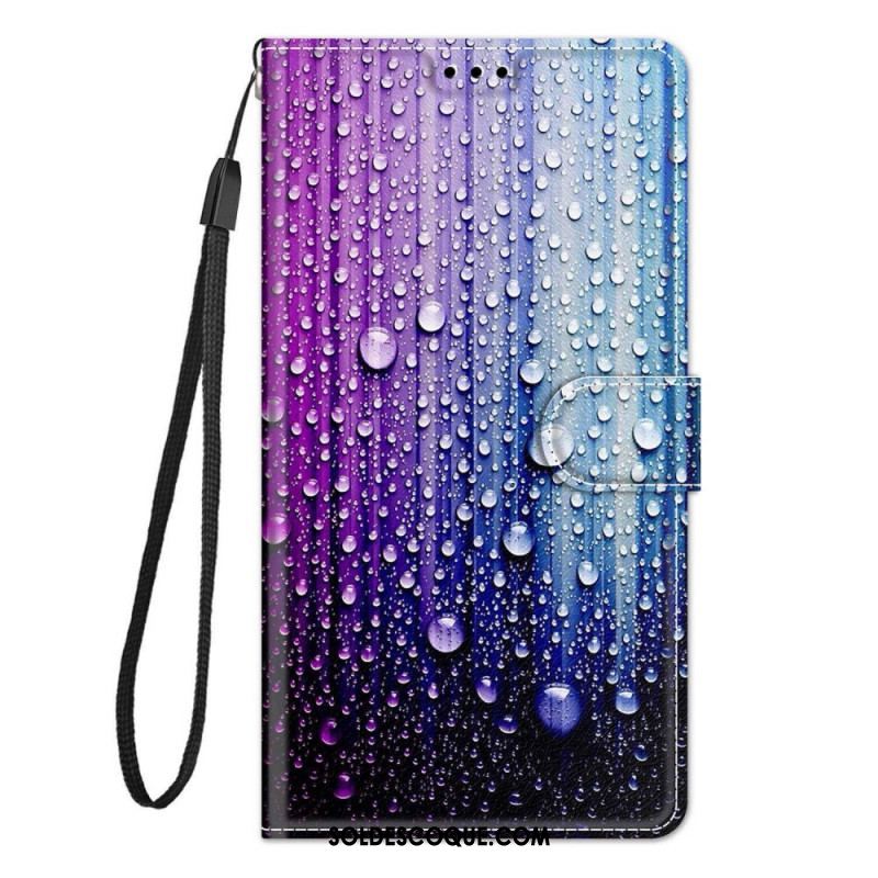 Housse Samsung Galaxy M23 5G Gouttes d'Eau avec Lanière