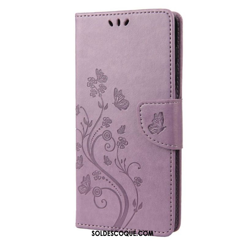 Housse Samsung Galaxy M23 5G Papillons et Fleurs