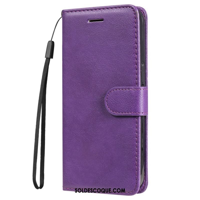 Housse Samsung Galaxy M32 Solid Color Serie à Lanière