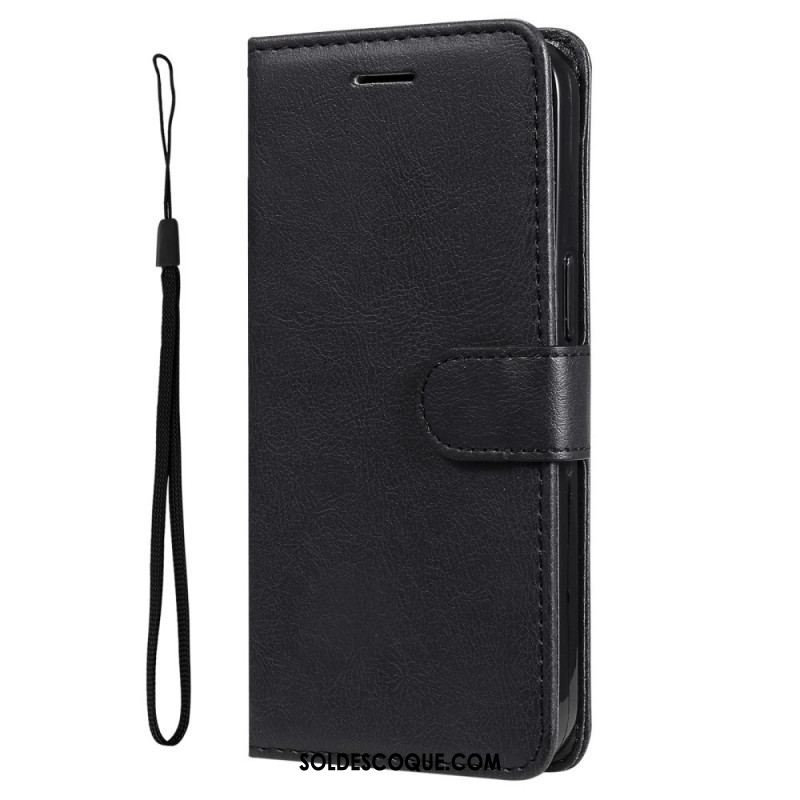 Housse Samsung Galaxy M52 5G Cuir Mat à Lanière