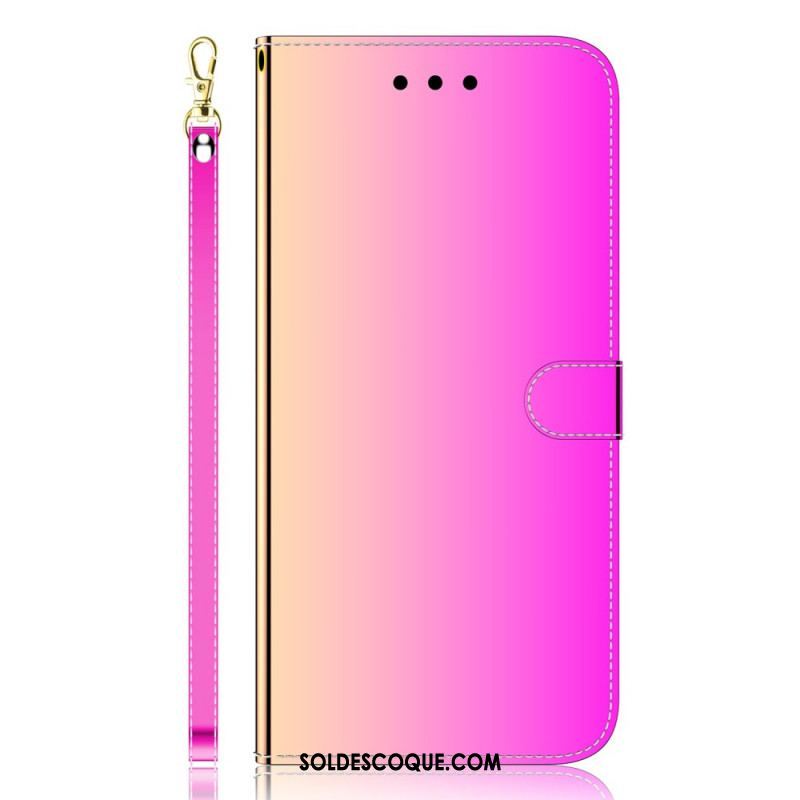 Housse Samsung Galaxy M52 5G Simili Cuir Miroir