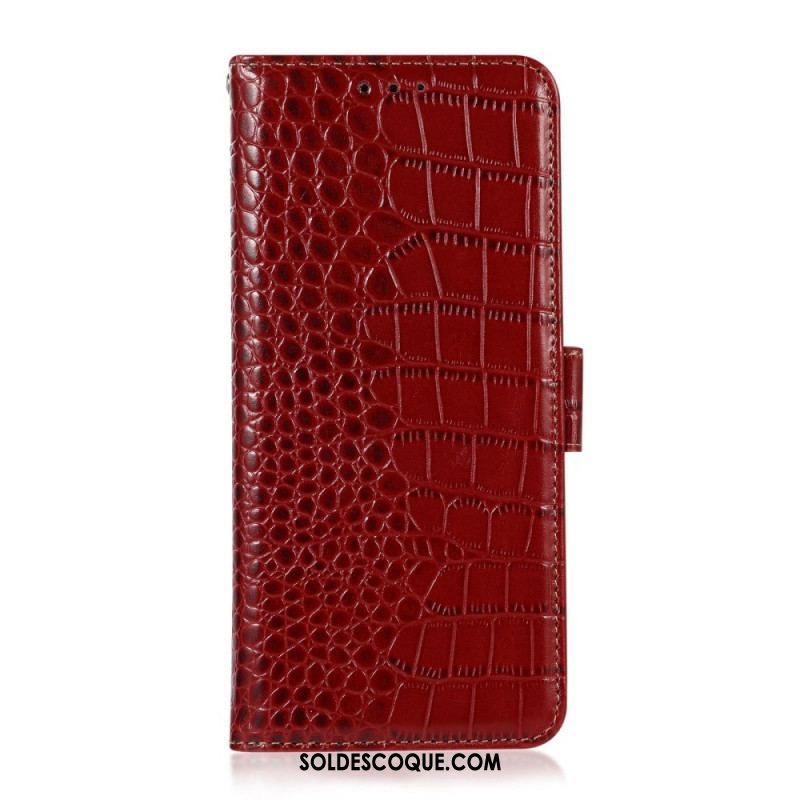 Housse Samsung Galaxy M53 5G Style Crocodile RFID