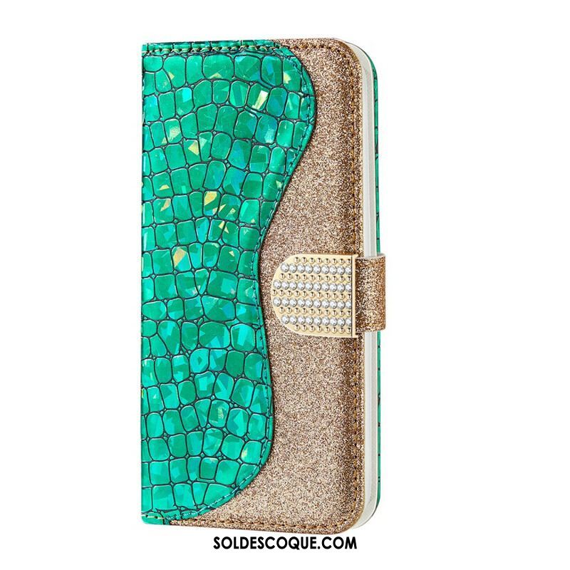 Housse Samsung Galaxy Note 20 Croco Diamants