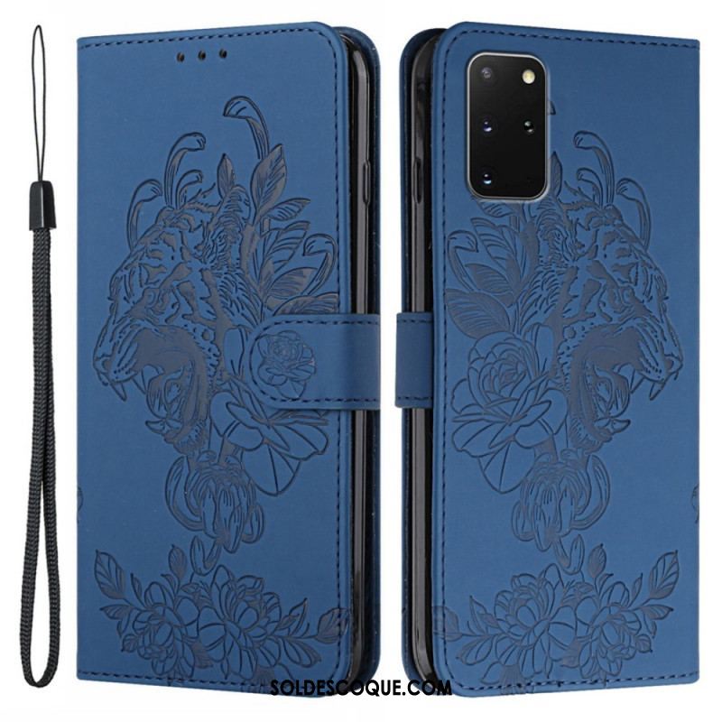 Housse Samsung Galaxy S20 Plus / S20 Plus 5G Tigre Baroque à Lanière