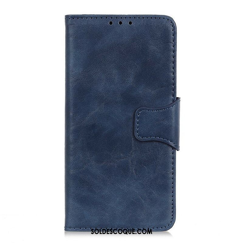 Housse Samsung Galaxy S21 FE Cuir Fendu Fermoir Réversible