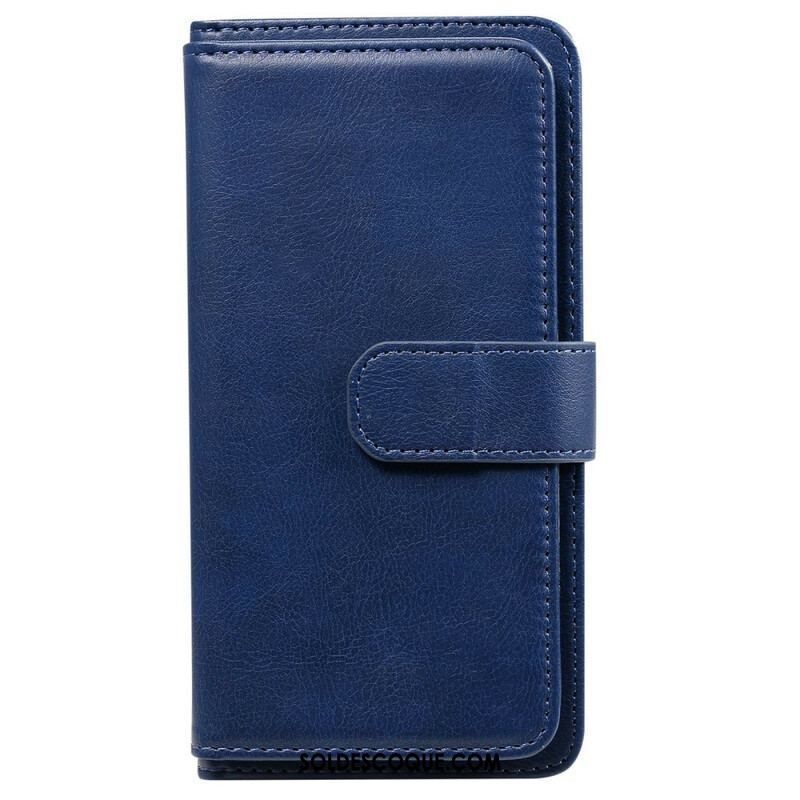 Housse Samsung Galaxy S21 FE Simili Cuir 10 Porte-Cartes