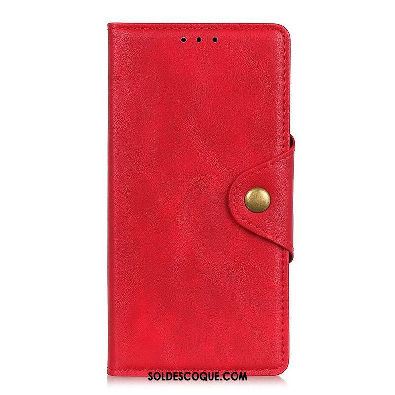 Housse Samsung Galaxy S21 FE Simili Cuir Bouton