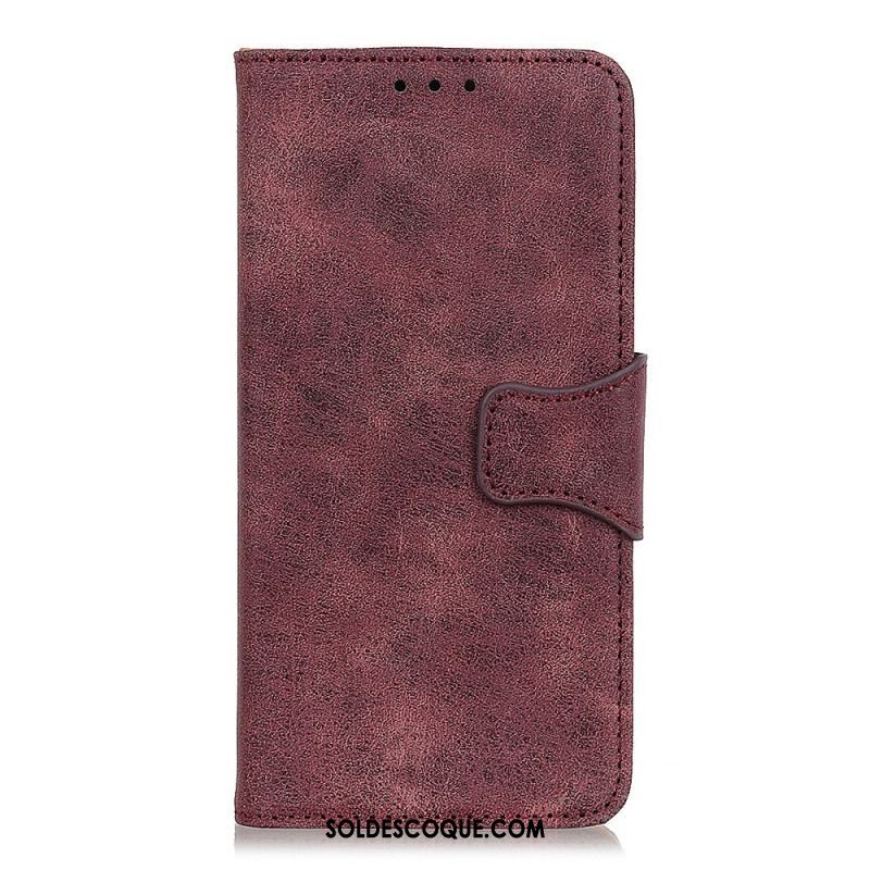 Housse Samsung Galaxy S22 5G Cuir Fendu Vintage