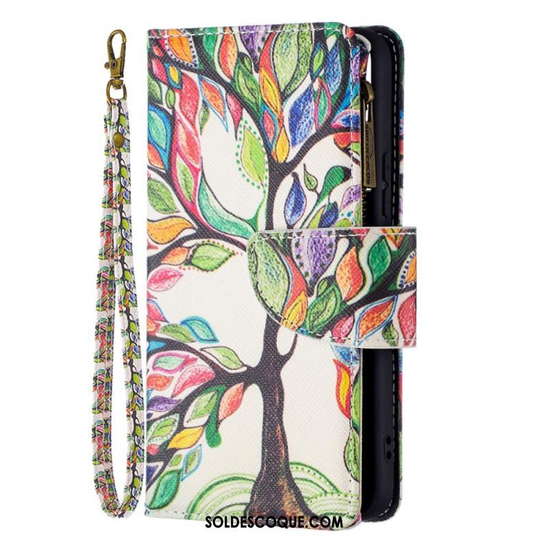 Housse Samsung Galaxy S22 5G Poche Zippée Arbre