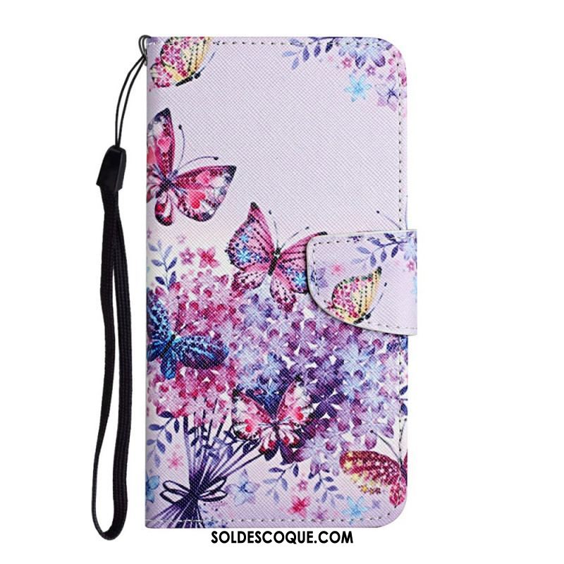 Housse Samsung Galaxy S22 Plus 5G Bouquet de Fleurs et Papillons