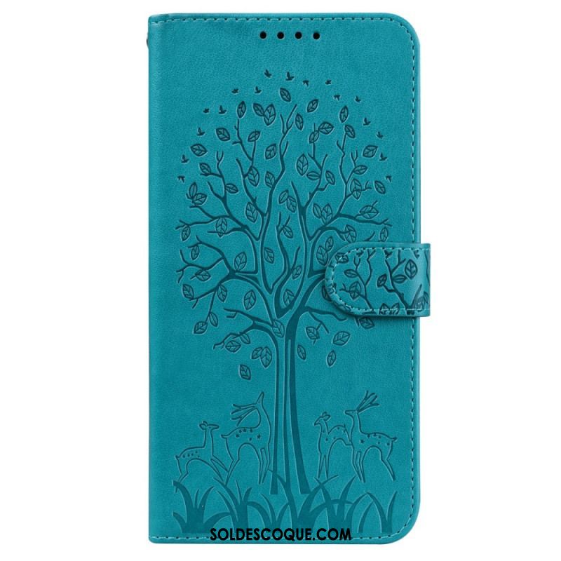 Housse Samsung Galaxy S22 Ultra 5G Arbre et Cerfs