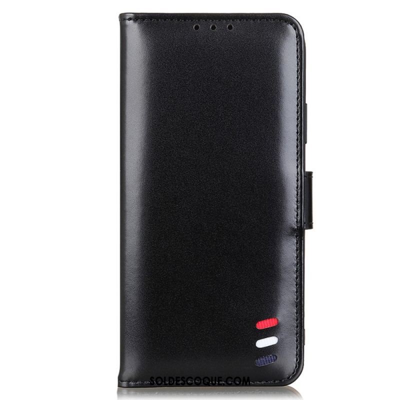 Housse Samsung Galaxy S22 Ultra 5G Effet Cuir Tricolore