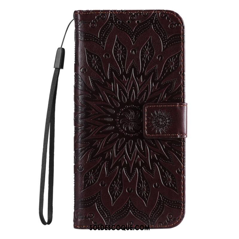 Housse Samsung Galaxy S23 5G Mandala Soleil avec Lanière