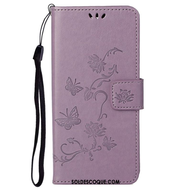 Housse Samsung Galaxy S23 5G Papillons et Fleurs