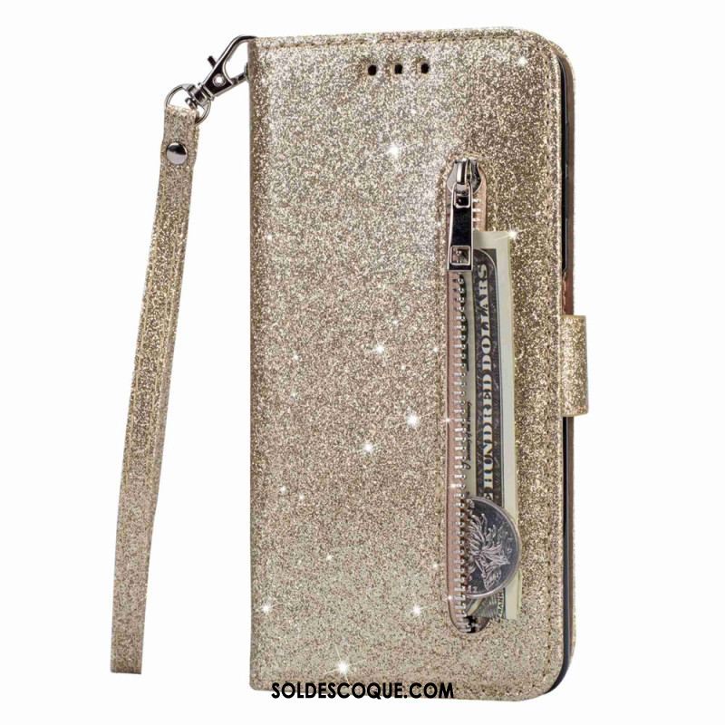 Housse Samsung Galaxy S23 5G Porte-Monnaie Paillettes