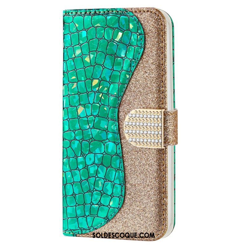 Housse Samsung Galaxy S23 Ultra 5G Croco Diamants