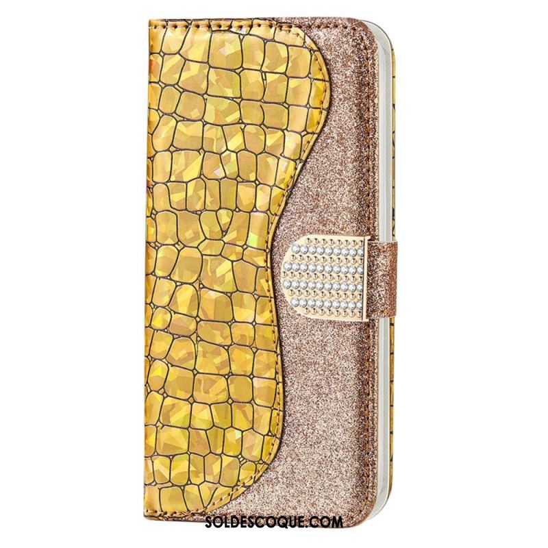 Housse Samsung Galaxy S23 Ultra 5G Croco Diamants