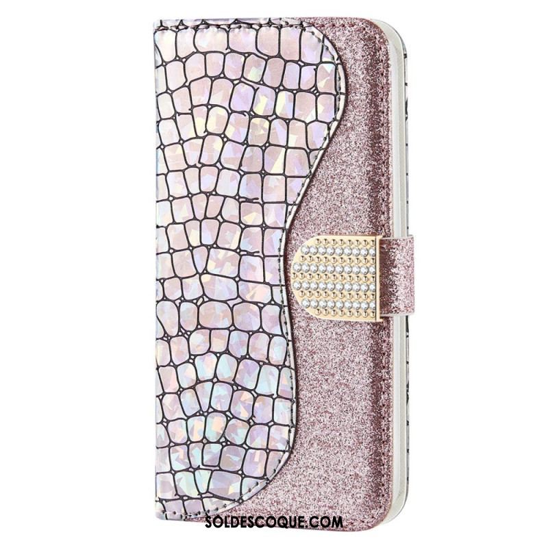 Housse Samsung Galaxy S23 Ultra 5G Croco Diamants