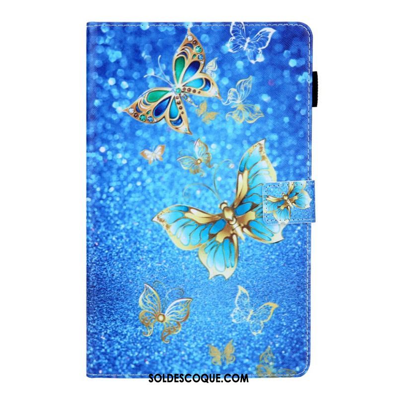 Housse Samsung Galaxy Tab A8 (2021) Papillons Colorés