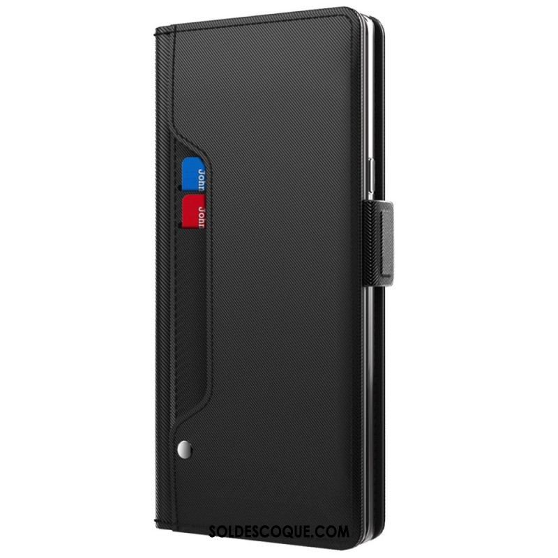 Housse Sony Xperia 1 IV Miroir et Porte-Cartes Amovible