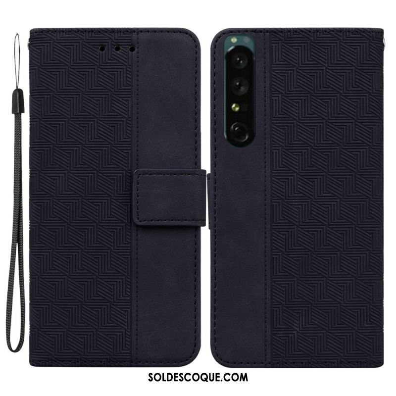 Housse Sony Xperia 1 IV Motif à Lanière