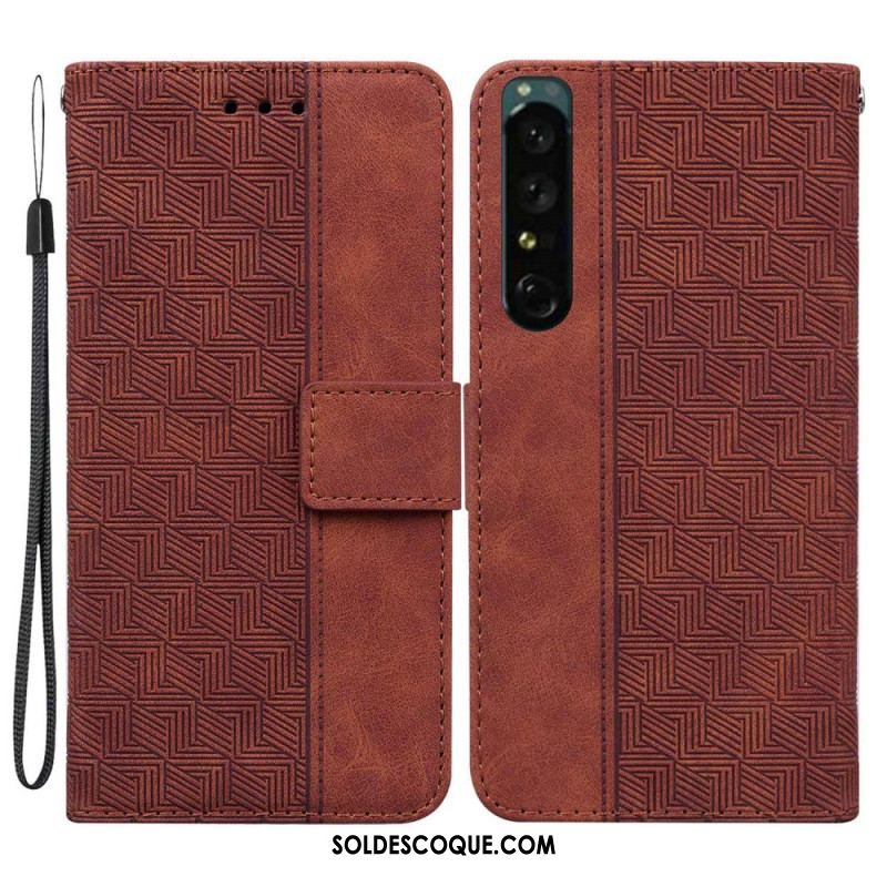 Housse Sony Xperia 1 IV Motif à Lanière