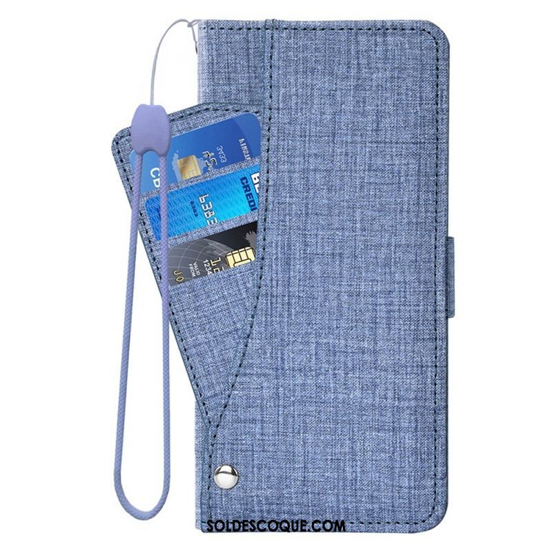 Housse Sony Xperia 5 IV Jeans avec Porte-Cartes Rotatif