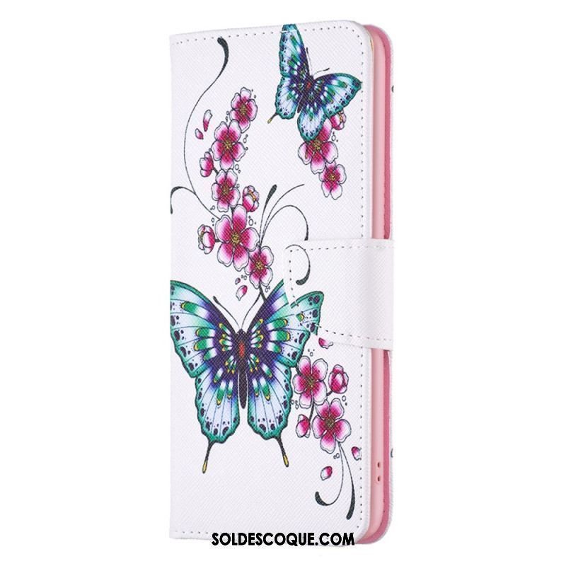 Housse Xiaomi 13 Lite Papillons Colorés