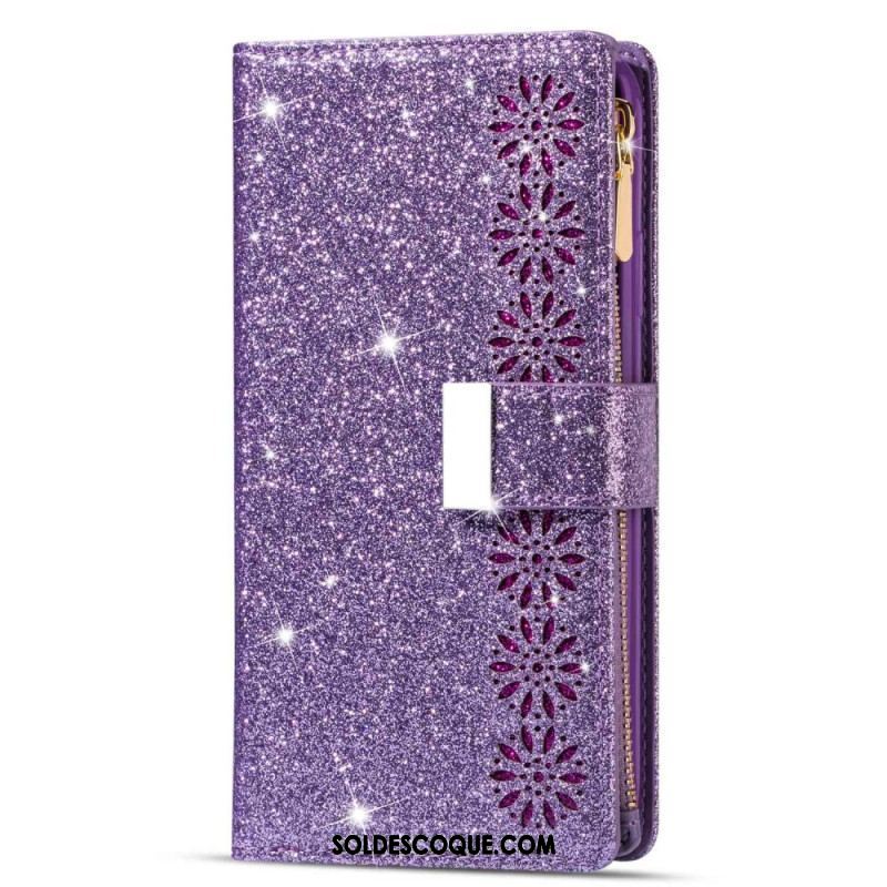 Housse Xiaomi 13 Paillettes Portefeuille Zip