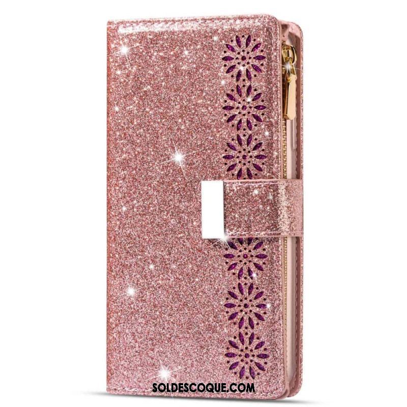 Housse Xiaomi 13 Paillettes Portefeuille Zip