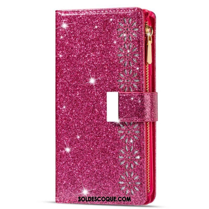 Housse Xiaomi 13 Pro Paillettes Portefeuille Zip