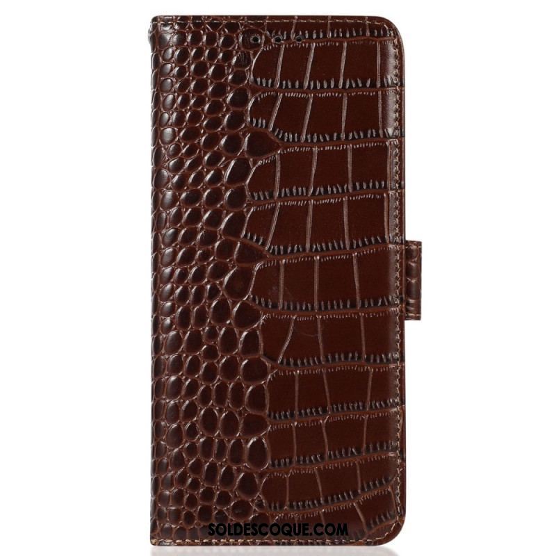 Housse Xiaomi Redmi Note 12/Poco X5 5G Style Crocodile RFID