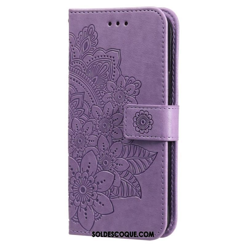 Housse Xiaomi Redmi Note 12 Pro/Poco X5 Pro 5G Fleur Mandala à Lanière