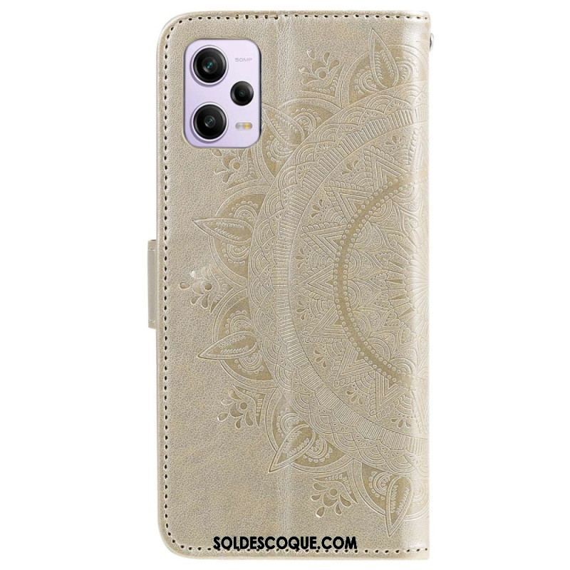 Housse Xiaomi Redmi Note 12 Pro/Poco X5 Pro 5G Mandala Soleil avec Lanière