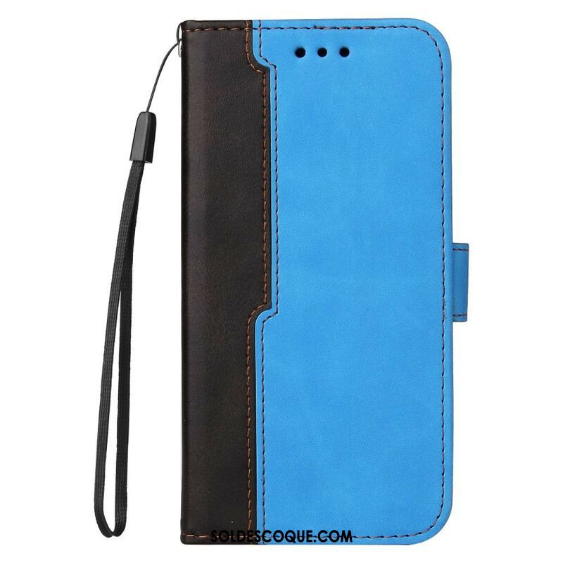 Housse iPhone 13 Mini Simili Cuir Bicolore