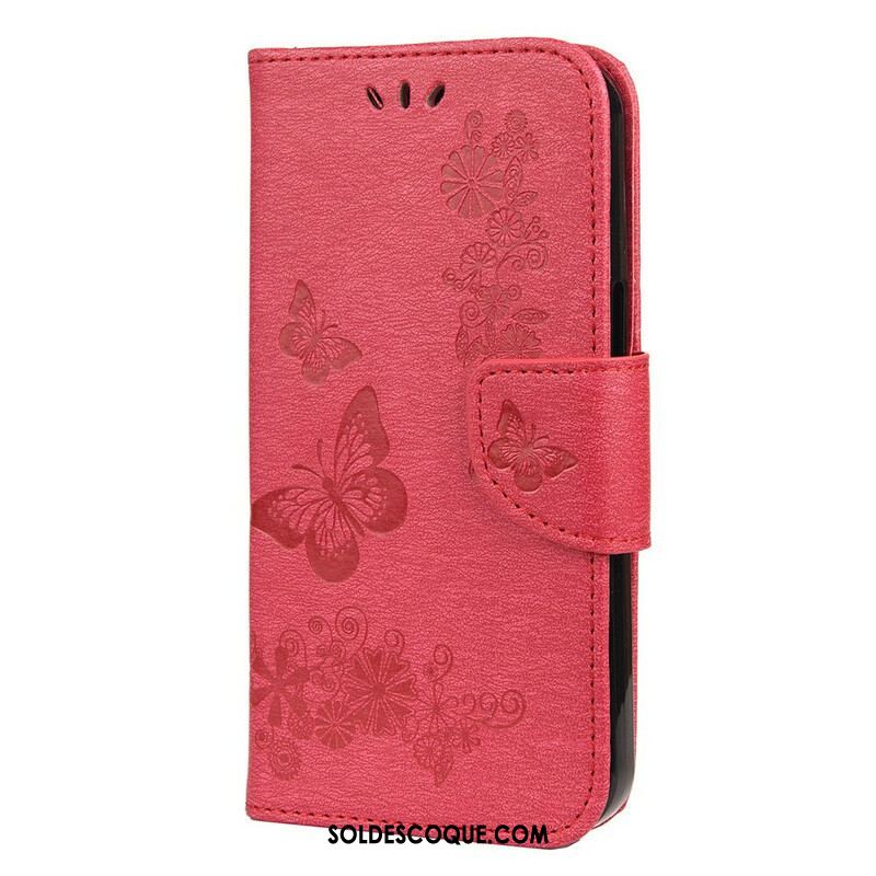 Housse iPhone 13 Pro Splendides Papillons à Lanière