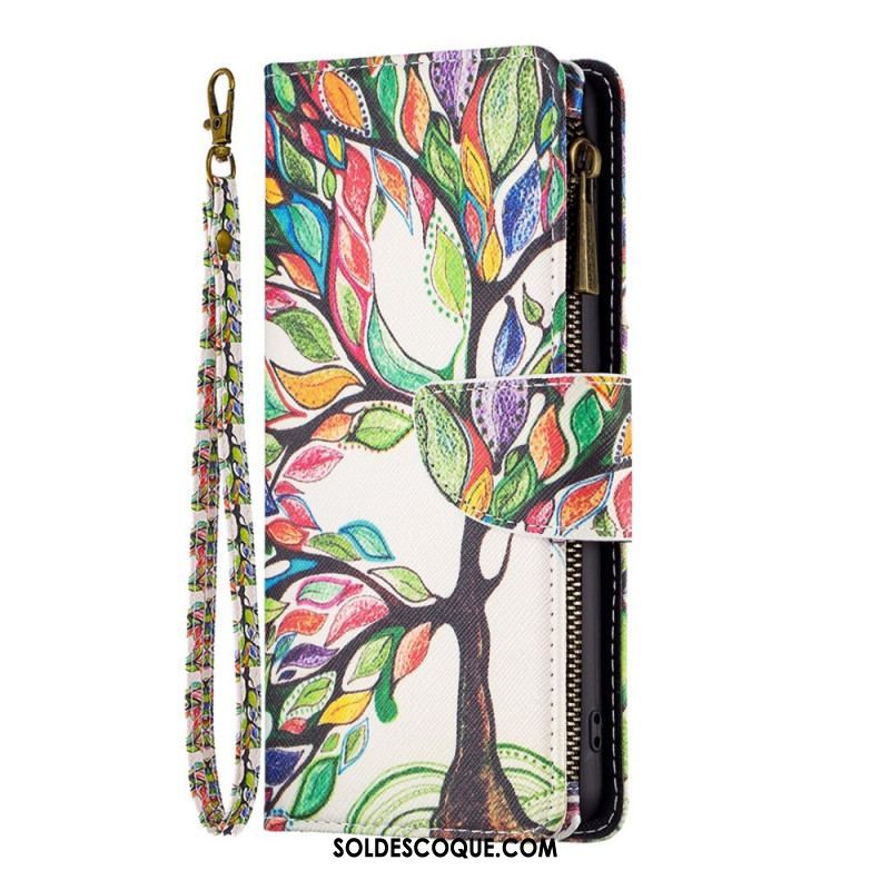 Housse iPhone 14 Pro Max Poche Zippée Arbre