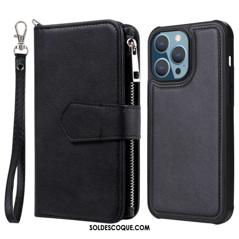 Housse iPhone 14 Pro Max Portefeuille avec Coque Détachable