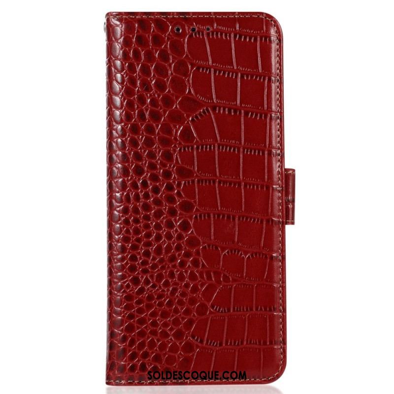 Housse iPhone 14 Pro Max Style Crocodile RFID