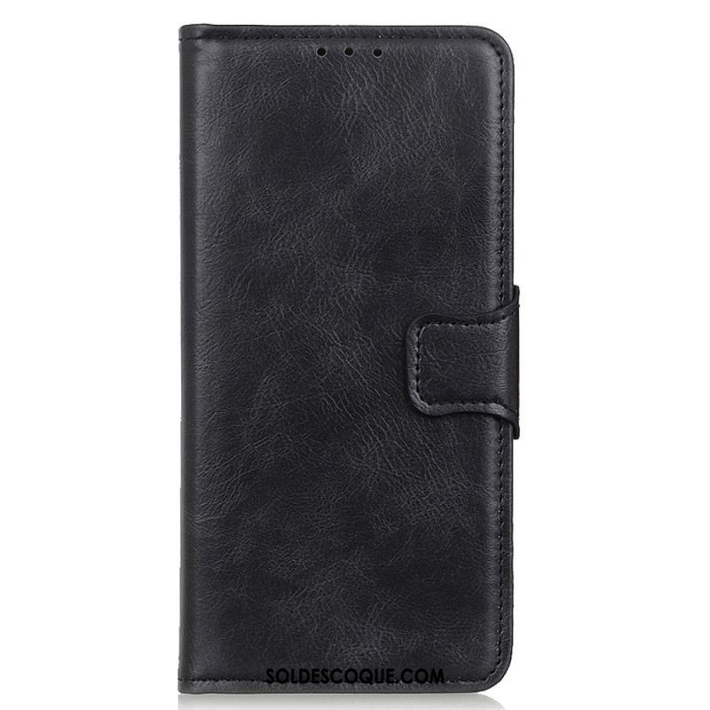 Housse iPhone 14 Style Cuir Fermoir Réversible