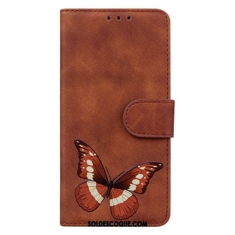 Housse iPhone 15 Plus Simili Cuir Papillon