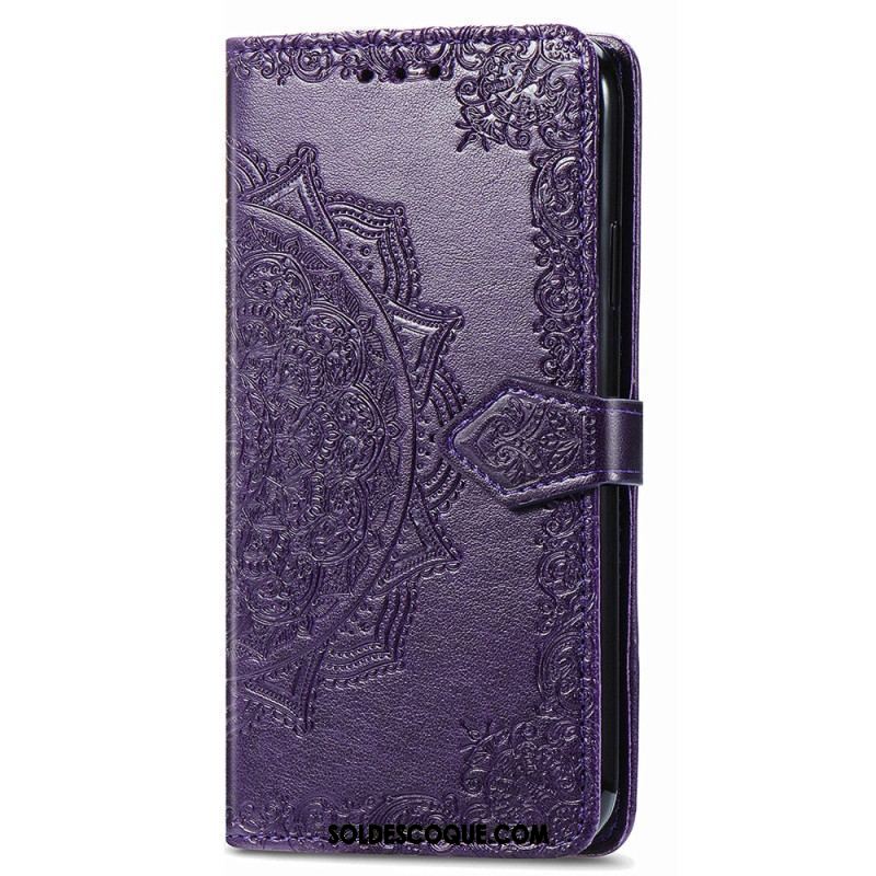 Housse iPhone 15 Pro Max Mandala Baroque à Lanière