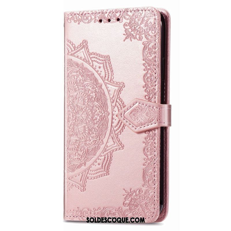 Housse iPhone 15 Pro Max Mandala Baroque à Lanière